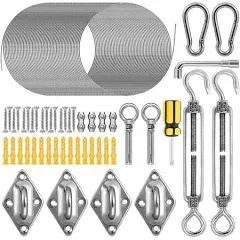 Muchenggift 49 Pcs Sun Shade Hardware Kit