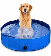 Zone Tech Foldable Pet Dog Swimming Pool - Premium Quality Easy to Store Collaps