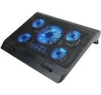 Laptop Cooling Stand with 5 LED Cooling Fans &amp; Dual USB Ports