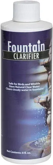 Fountain Water Clarifier - 8 Ounces - Water Treatment for Fountains & Birdbaths, Prevent White-Scale Buildup, Stains, Cloudy Water & Other Water Conditions