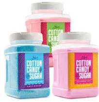 Cotton Candy Sugar Floss 3Lbs 3 Pack Premium Flavors (Grape, Raspberry,Stra<wbr/>wberr