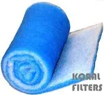 Koral Filters Pro Koi Pond Filter Pad Media Roll - Blue Bonded - 12 Inches by 96 Inches (8 ft) by 125 Inches - Cut to Fit - Dura