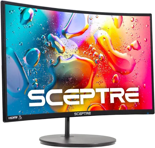 Curved 24-inch Gaming Monitor 1080p R1500 98% sRGB HDMI x2 VGA Build-in Speak...