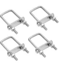 Square U-Bolt, Stainless Steel Square Bend U Bolts with Nuts and Frame Plate for