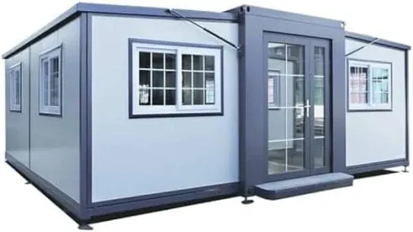 HUGHEARTS Portable Prefabricated Tiny Home 20x20ft, Mobile Expandable Plastic Prefab House for Hotel, Booth, Office, Guard House, Shop, Villa, Warehou