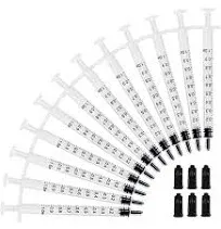 DEPEPE 120pcs 1ml Luer Slip Tip Syringe with Caps, Without Needle, for Pet Feeding and Industrial Use