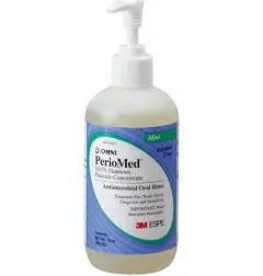 PERIOMED 0.63 STANNOUS FLUORIDE ANTIMICROBIAL ORAL RINSE MOUTHWASH MINT 10 OZ 3M