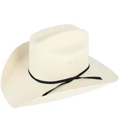 CTM Men's Ivory Canvas Cowboy Western Hat