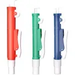 ONiLAB Pipette Pump,Set of 3 Lab Pipettes, 2ml Blue, 10ml Green, 25ml Red, Fit P