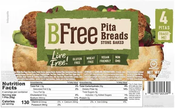 Bfree Gluten Free Stone-Baked Pita Bread