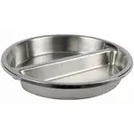 Winco SPFD-2R Stainless Steel Round Divided Food Pan for 6 Qt. Round Roll Top Chafer