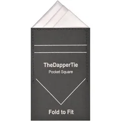 TheDapperTie - Men's Trifecta Ivory Triangle Pre Folded Pocket Square