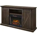 Muskoka 58 in. Langdon Infrared Media Fireplace, Rustic Brown