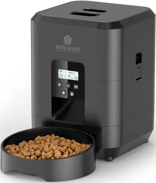 VOLUAS Automatic Cat Feeder Automatic Pet Feeders for Cats and Dogs Cat Food Dispenser for Dry Food