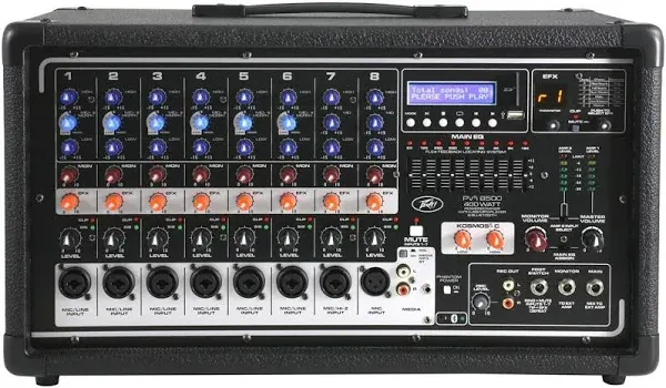 Peavey PVi 8500 400-Watt 8-Channel Powered Mixer Black | Reverb