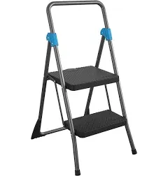 Cosco Commercial 2-Step Folding Stool 300 lb Capacity Gray (CSC11829GGB)