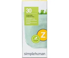 simplehuman® Code Z 30-Pack 4-Liter Compostable Custom Fit Liners