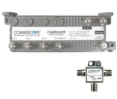 Home Connect Commscope CSAPDU5VPI Passive VoIP 5 Way Amplifier