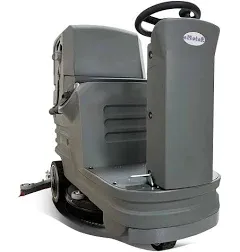 Emotor Ride-On Floor Scrubber Machine 21" Brush w/ 38 Inch Squeegee, 21.1 Gallon Tank Automatic Commercial Riding Floor Cleaning Scrubber, Strong Vaccum Motor 550W Cleaning Efficiency 52,204 ft²/hr