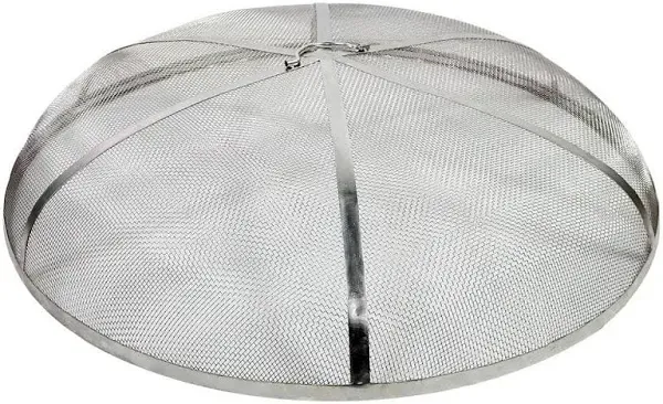 Sunnydaze Rust-Resistant Stainless Steel Fire Pit Spark Screen Cover - 30-Inch Diameter