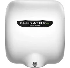 Excel Dryer XLERATOReco XL-BW-ECO Hand Dryer, No Heat, White Thermoset Resin (BMC) Cover, Automatic Sensor, Surface Mounted, GreenSpec Listed, Commercial Hand Dryer, 110/120V, 500 Watts (Pack of 4)