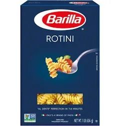 Barilla Whole Grain Pasta, Rotini, 16 Ounce (Pack of 8)