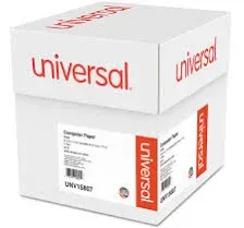 Universal� Computer Paper, 20lb, 9-1/2 x 11, Letter Trim Perforation, White, 2300 Sheets UNV15807