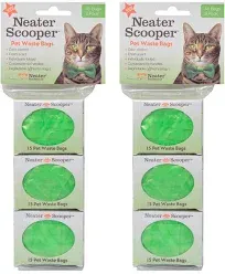 Neater Pet Brands Neater Scooper Scoop-to-Bag Cat Litter System Refill Bags (45 Count, Green)