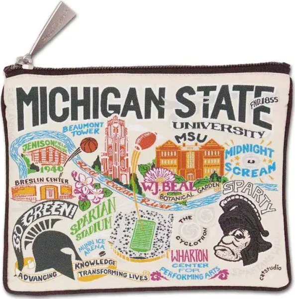 Cat Studio Michigan State University Collegiate Zip Pouch