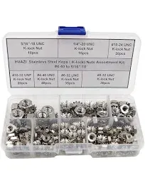 Generic HVAZI Stainless Steel Keps (K-Lock) Nuts Assortment Kit