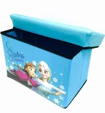 Frozen. Disney Princess Elsa Anna & Olaf Foldable Storage Box & Stool (Blue)