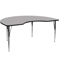 Flash Furniture 48''W x 72''L Kidney Thermal Laminate Activity Table