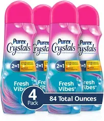 Purex Crystals In-Wash Fragrance and Scent Booster Fresh Vibes 21 Ounce 4 Count