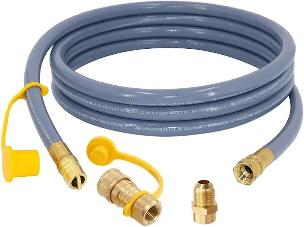 12ft  1/2 Inches Natural Gas Hose With Quick Connect Fitting