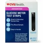 CVS Health Advanced Glucose Meter Test Strips (25 ct)