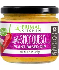 Cozy Farm - Primal Kitchen Plant-Based Spicy Queso Dip (11.5 Oz., Pack Of 6)