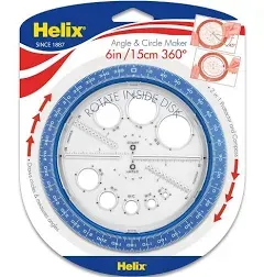 Helix Angle &amp; Circle Maker Protector Circle Templates 360 Degree 6&#034; Colors Vary