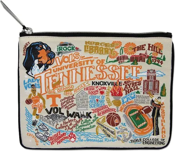 Catstudio Collegiate Zipper Pouch, University of North Carolina Travel Toiletry Bag, Ideal Gift for College Students or Alumni, Makeup Bag, Dog Treat Pouch, or Travel Purse Pouch