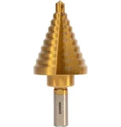 NEIKO 10194A Titanium Step Drill Bit, High-Speed Alloy-Steel Bit, Hole Expander for Wood and Metal, 10 Step Sizes from 1/4 Inch to 1 3/8 Inches (Pack of 10)