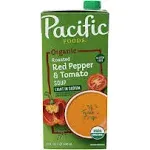 Pacific Foods Soup, Red Pepper & Tomato, Roasted, Organic - 32 fl oz