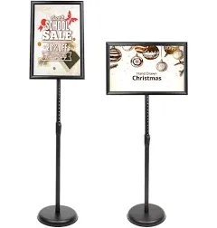 Sign Stand, Sign Holder Floor Stand with Heavy Duty Pedestal ,Adjustable Pedesta