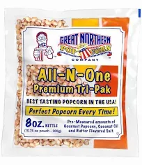 2.5oz Popcorn 40-Pack All-in-One Packs with Kernels, Salt, and Oil