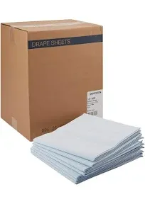 Stretcher Sheet McKesson Flat Sheet 40 W X 90 L Inch Blue Cellulose Tissue 50% / Polyethylene Film 50% Disposable