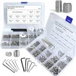 830Pcs Metric + Standard SAE Allen Head Socket Hex Grub Screw Set Assortment Kit