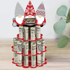 Big Dot of Happiness Christmas Gnomes - DIY Holiday Party Money Holder Gift - Cash Cake