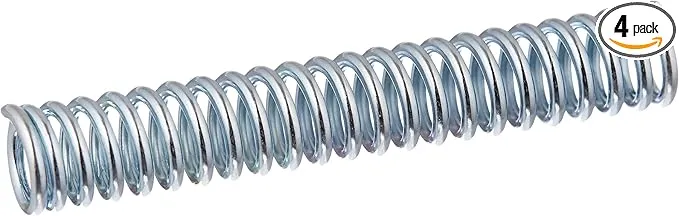 Prime-Line SP 9726 Compression Spring, Spring Steel Construction, Nickel-Plated Finish, 0.047 GA x 5/16 In. x 2 In. (4 Pack)