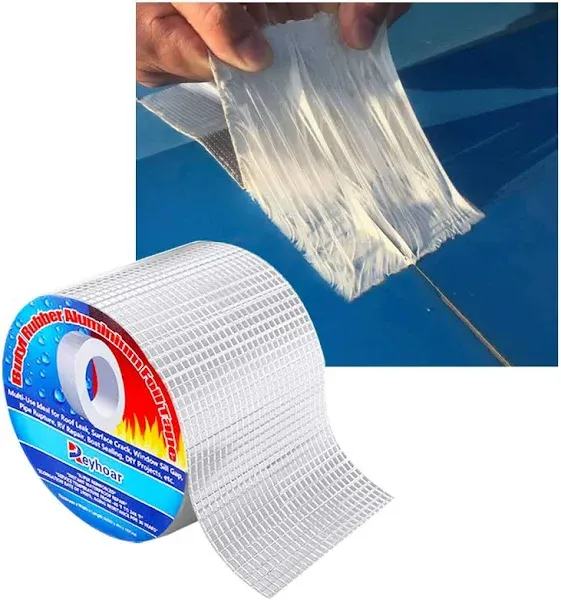 Professional Super Waterproof Tape, Aluminum Butyl Rubber Tape for Pipe/Metal/RV Awning/Roof Leak/Window Seal/Boat, 4in Wide 16.4ft Long