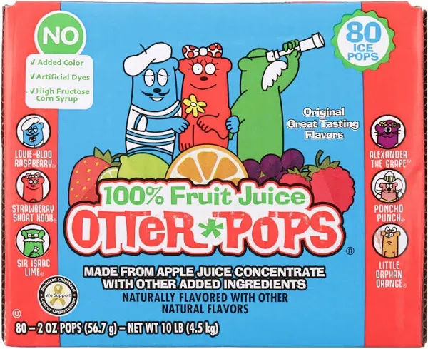 Otter Pops 100% Juice Clean Label Freezer Pops