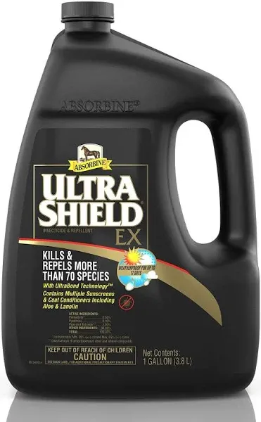 Absorbine UltraShield EX 32oz Sprayer Insecticide, Kills & Repels Flies, Mosquitoes, Ticks, Fleas, Lice, Use on Horses, Dogs, Premises