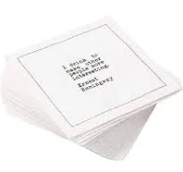 Five Star Napkins Drinking Quotes White